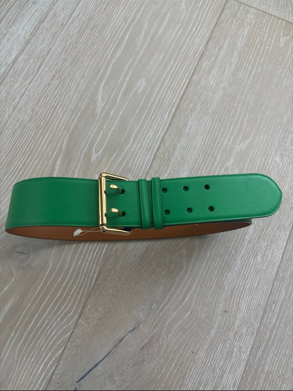 **RARE** Ralph Lauren Leather Double Prong Belt in Spearmint